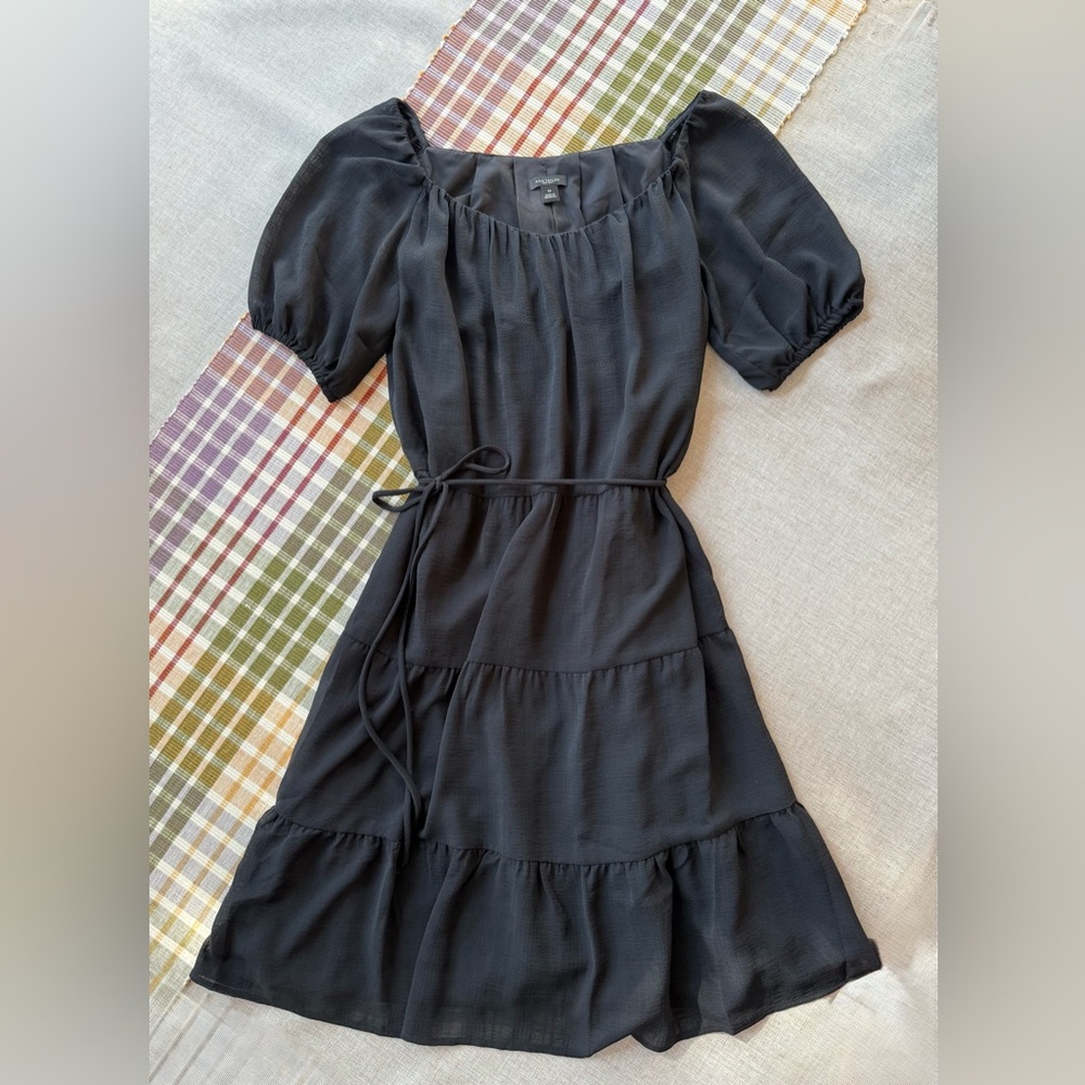 Ann Taylor Black Midi Dress